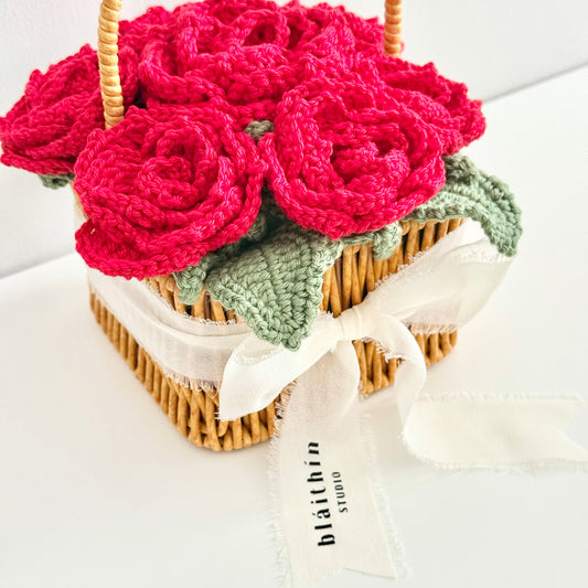 Red Rose Basket